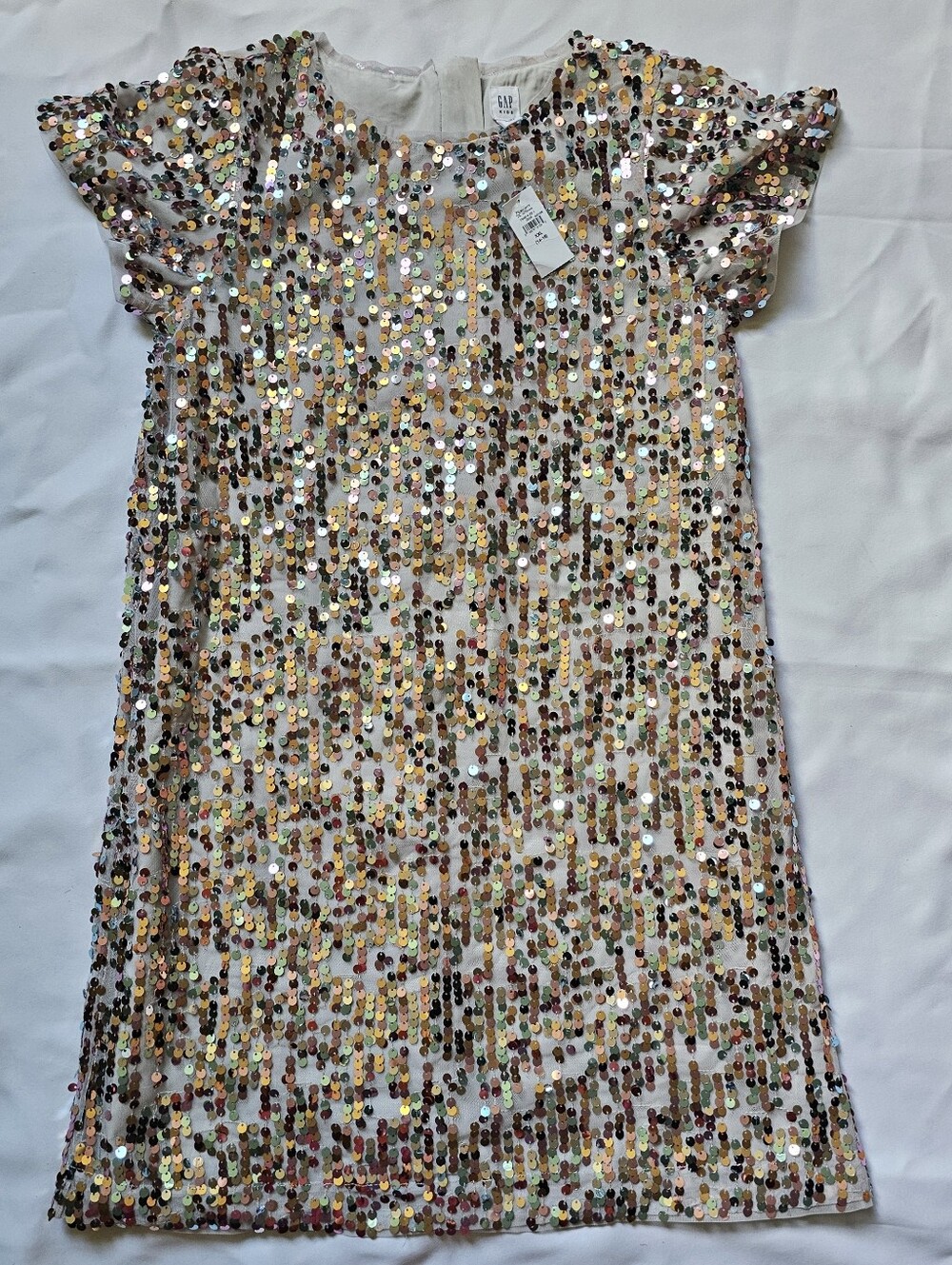 NWT GAP Girls Multicolor Sequin Shift Dress XXL